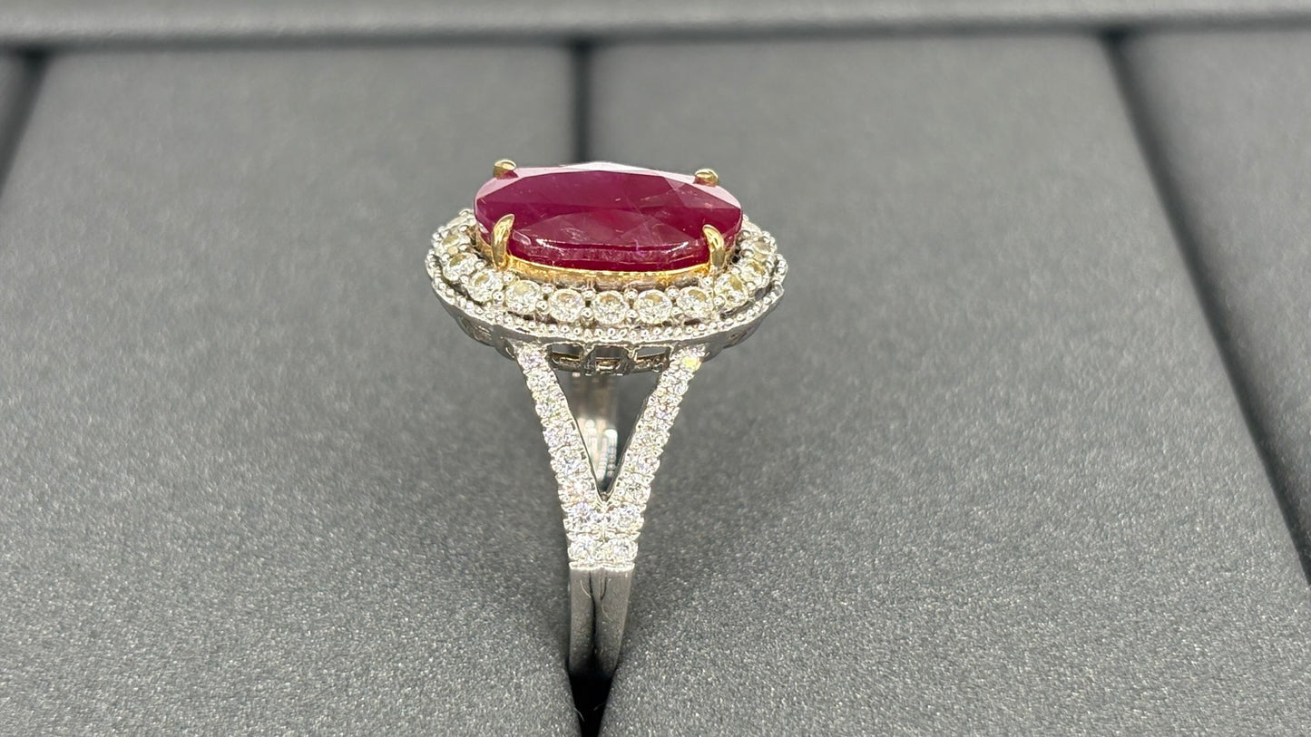 A RUBY RING GRS BURMA