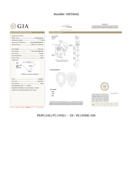 Diamond GIA ref XSFDA002