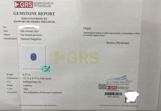 A BURMESE BLUE SAPPHIRE