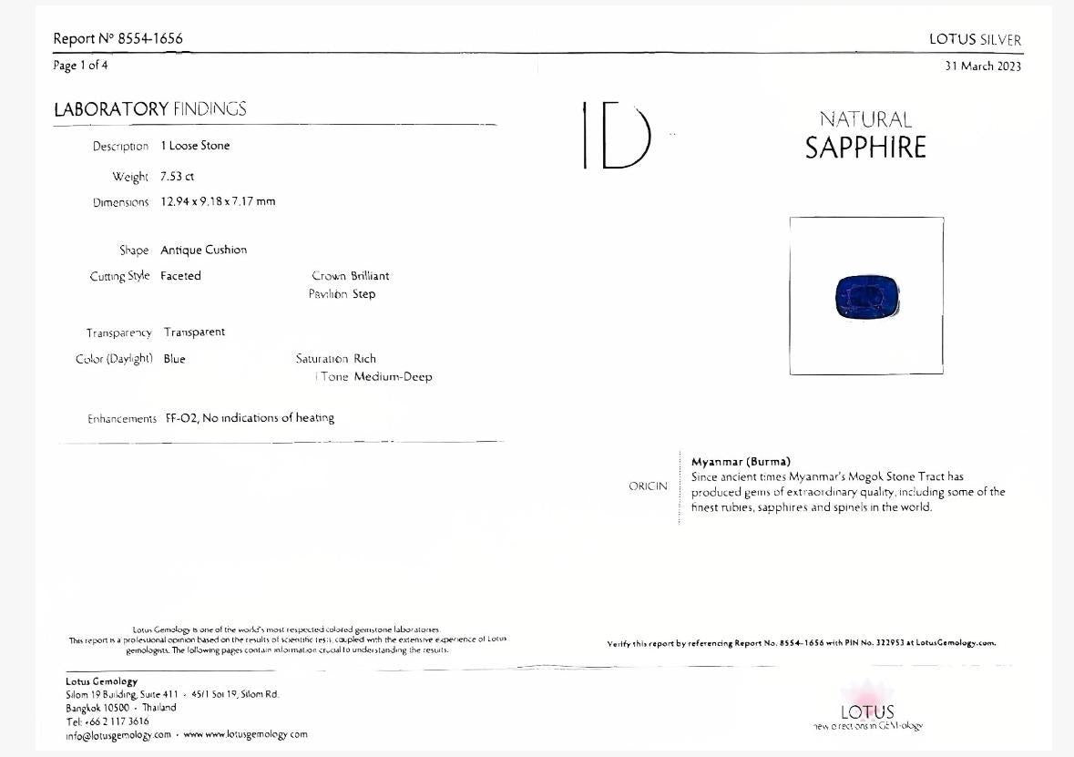 A BURMA BLUE SAPPHIRE RING