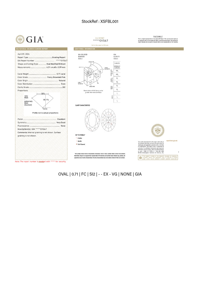 GIA DIAMOND REF XSFBL001