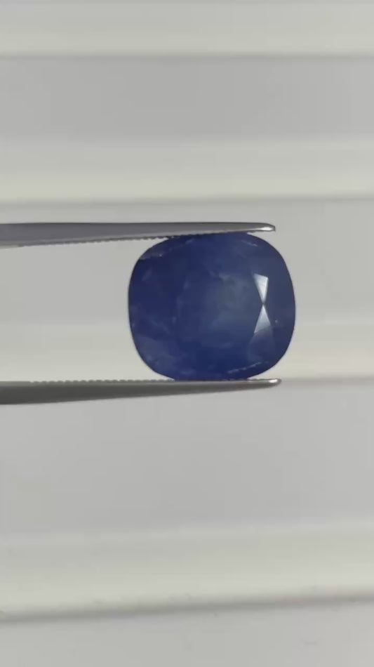 A BURMA BLUE SAPPHIRE GRS 12.68 CARATS